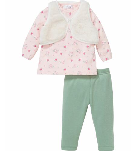Langarmshirt + Weste + Leggings