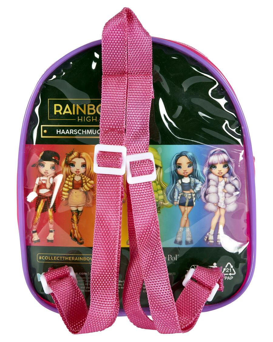 Zestaw biżuterii do włosów Rainbow High, z plecakiem (Art. 1137003