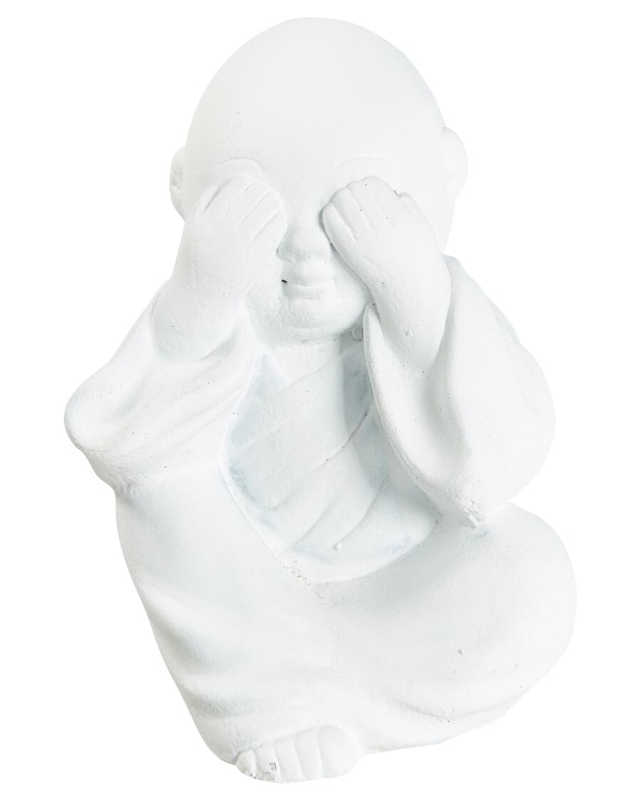 Budda dekoracyjny wykonany z cementu złamana biel