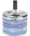 Asbak blauw gestreept