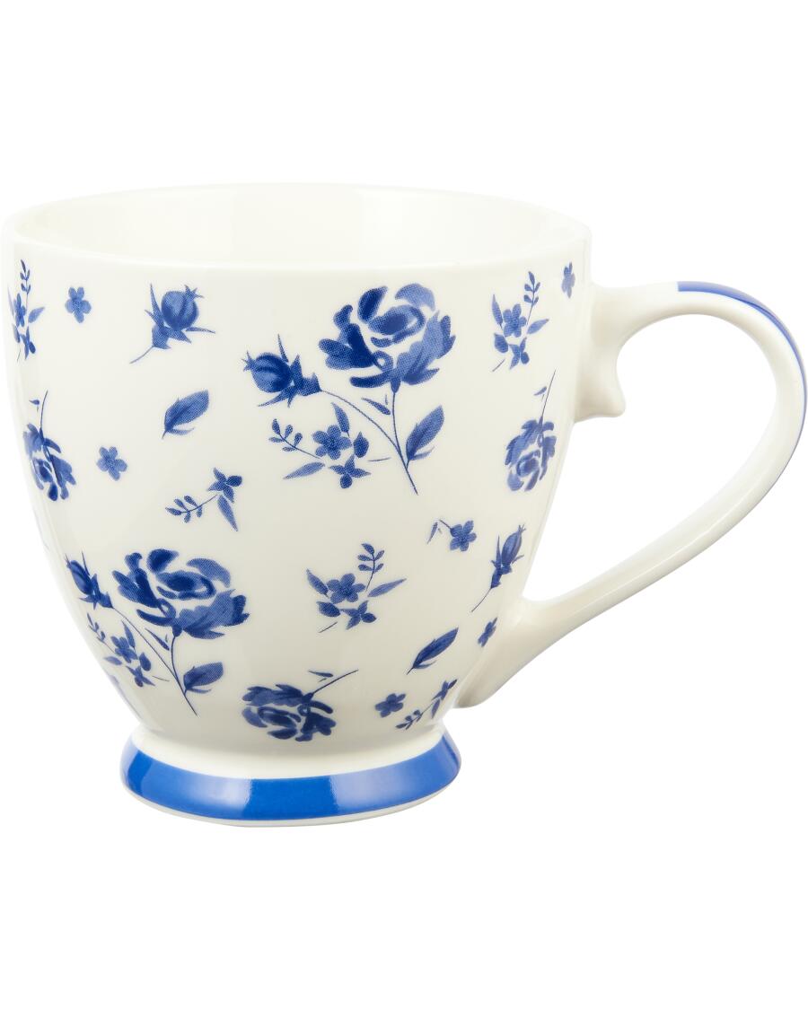 Gemusterte Tasse blau