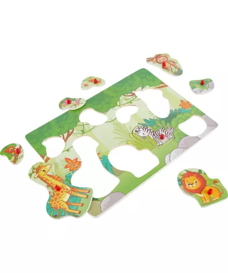 Dřevěné puzzle s 8 dílky