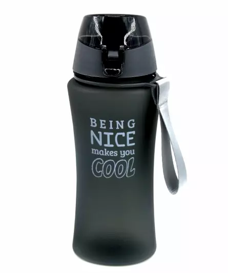Trinkflasche mit Schriftzug
