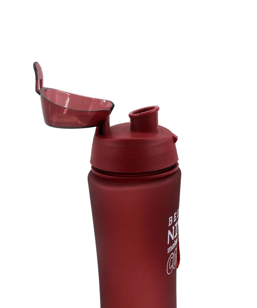 Trinkflasche mit Schriftzug, rot
