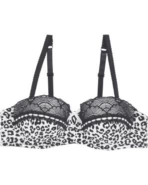 Balconette-BH mit Leoprint