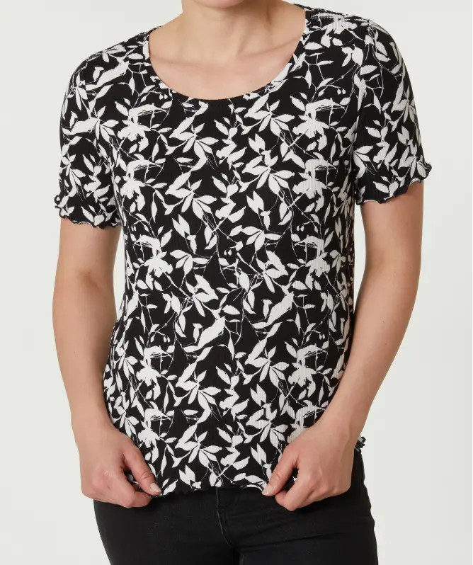 Geripptes T-Shirt