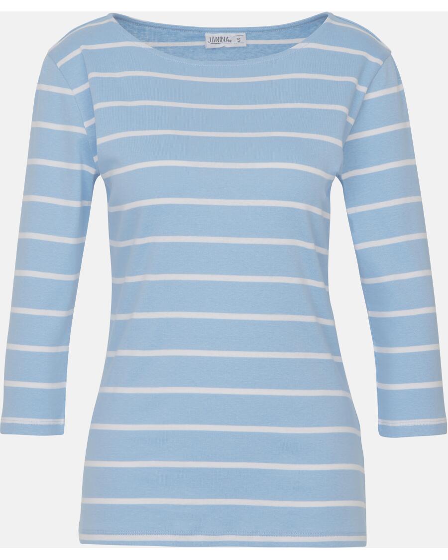 Qixiu Sweatshirt Damen Mit Rundhalsausschnitt - Blauer Langarm Pullover Mit Grafikdruck