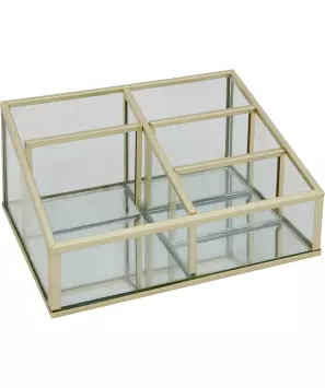 Kosmetik-Organizer aus Glas