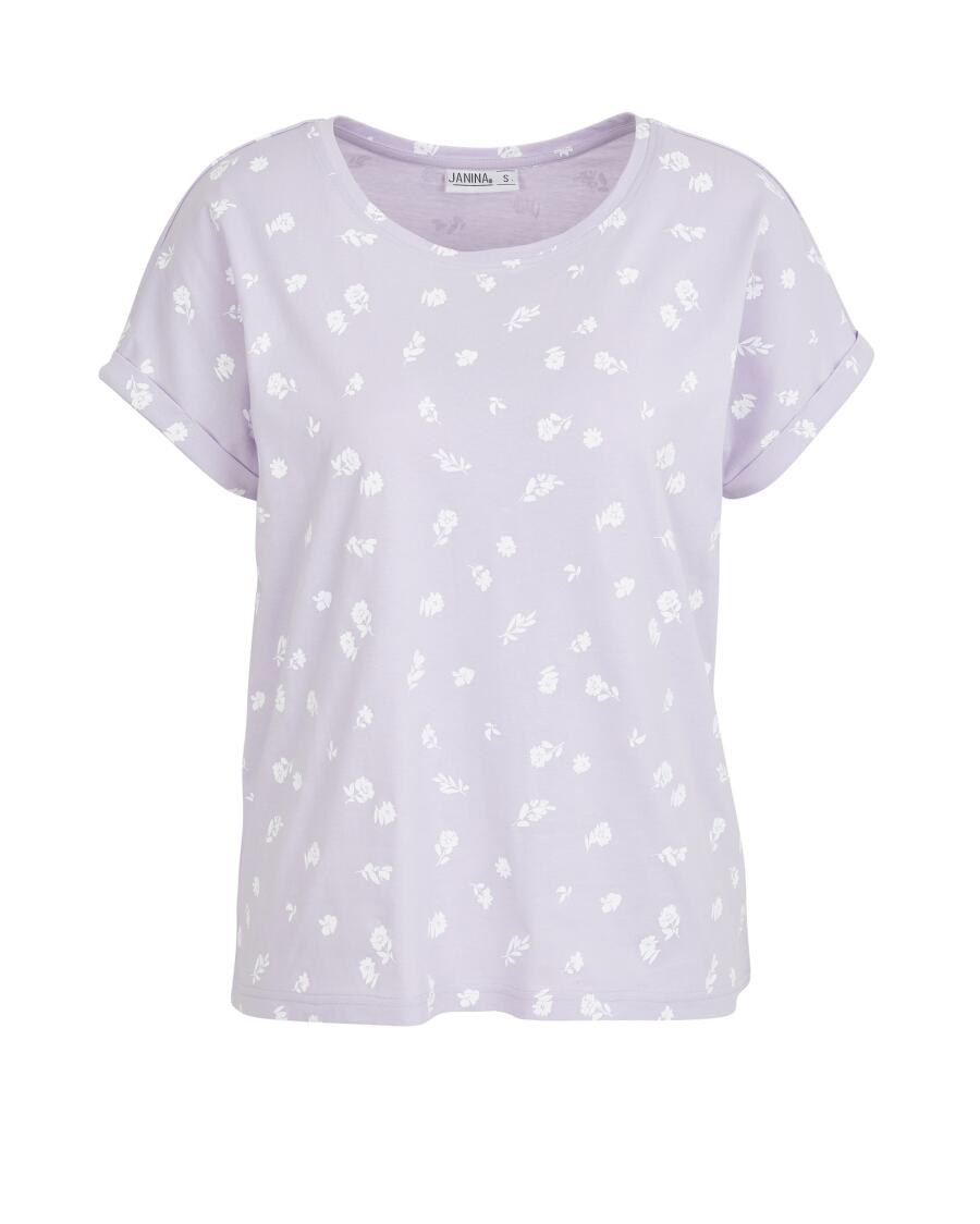 CECIL Damen-Shirt Mit Druck – Weiches Langarmshirt Aus 100% Baumwolle Mit U-Boot-Ausschnitt