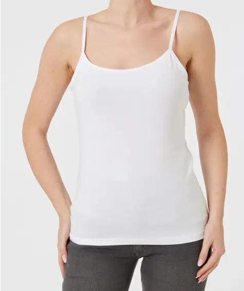 Weißes Spaghettitop