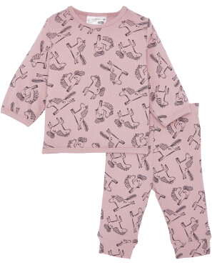 Koszulka z długim rękawem dla noworodka + spodnie ze ściągaczem