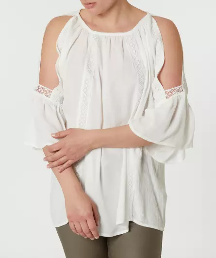 Bluse mit Spitzendetails
