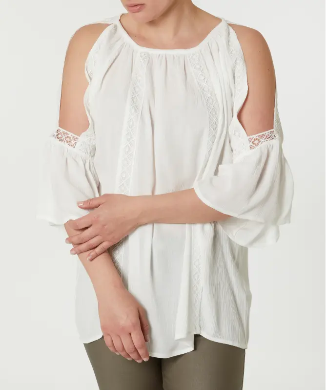 Bluse mit Spitzendetails