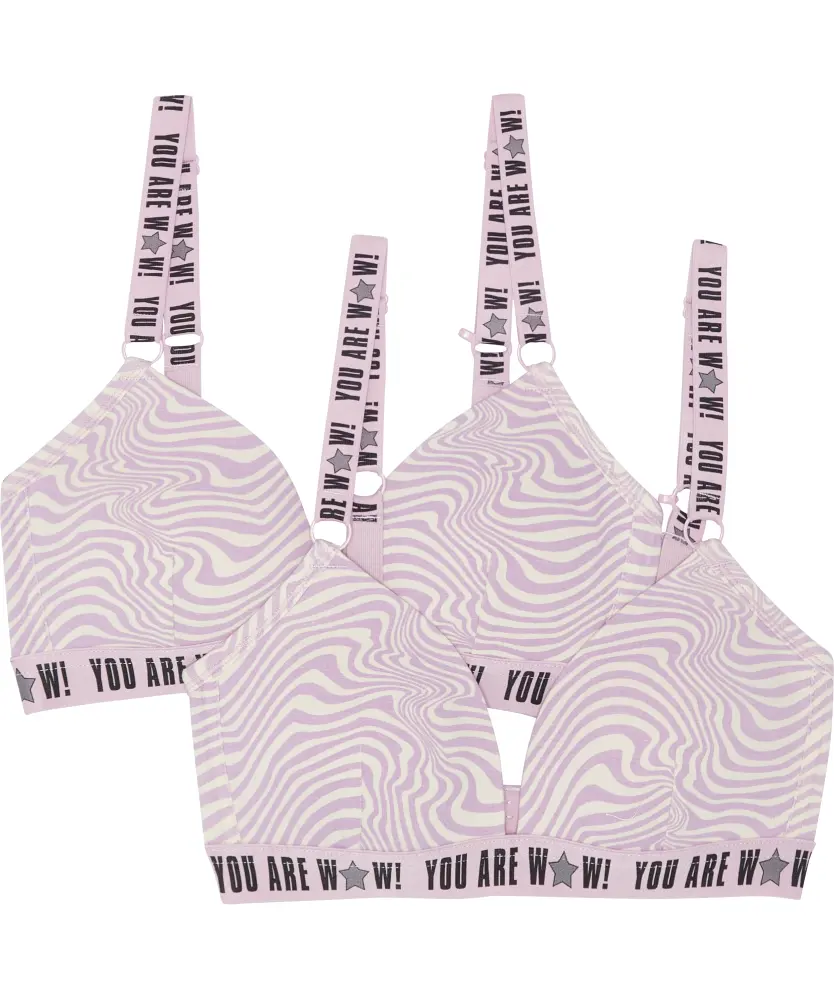 BHs mit Schriftzug 2er-Pack, Y.F.K., verschiedene Designs