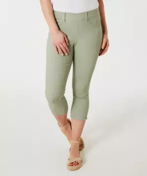 Twill broek in capri lengte