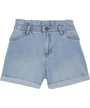 Jeans-Shorts mit Umschlag