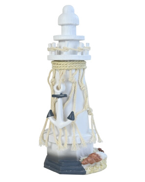 Deko-Leuchtturm mit Muscheln