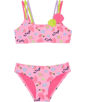 Bikini met kleurrijke bandjes