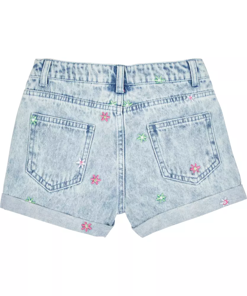 Jeans Shorts mit Stickereien