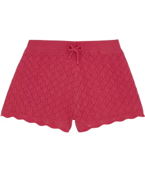 Roze gebreide shorts