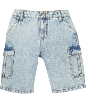 Stone-washed Jeans-Shorts