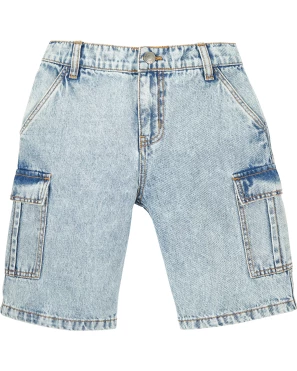 Stone-washed Jeans-Shorts