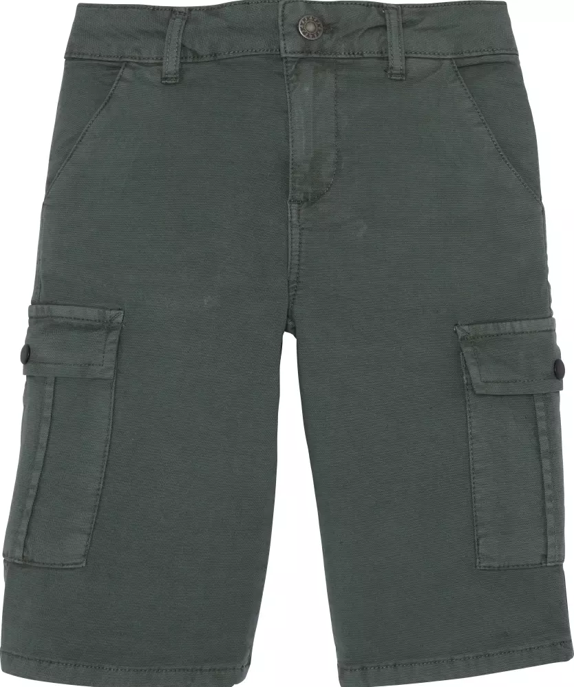 Twill-Shorts mit Cargotaschen Y.F.K., weitenverstellbarer Bund
