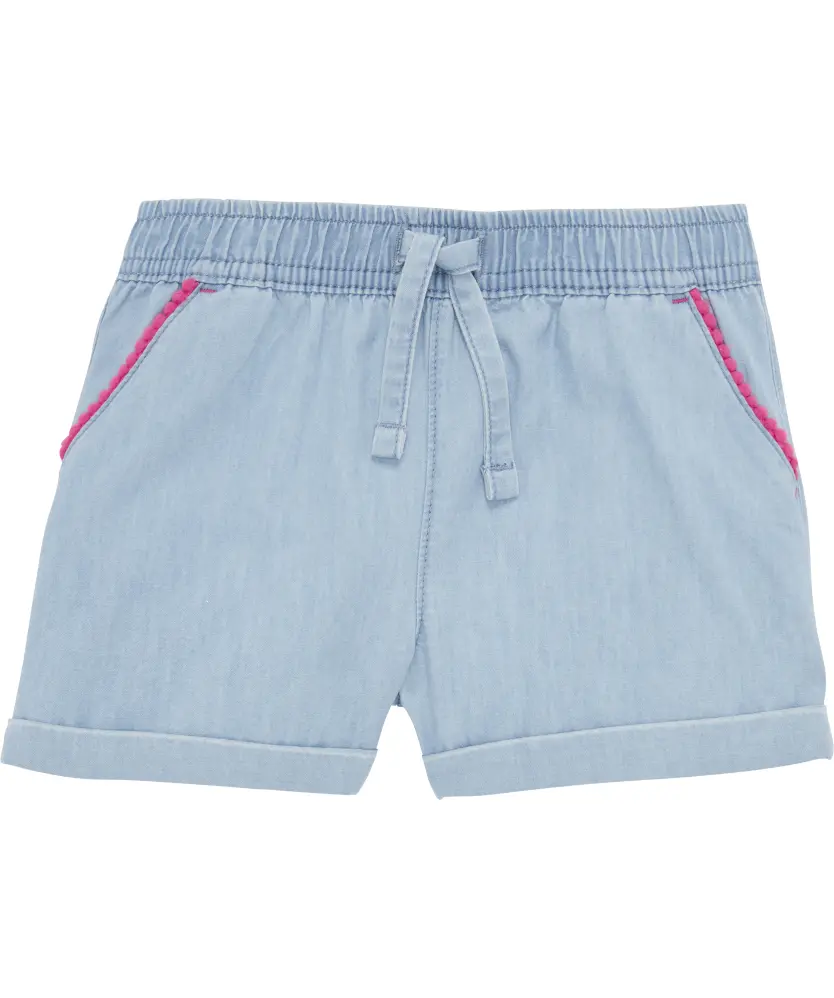 Jeans-Shorts zum Reinschlüpfen elastischer Bund