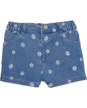 Jeans-Shorts mit Blumen