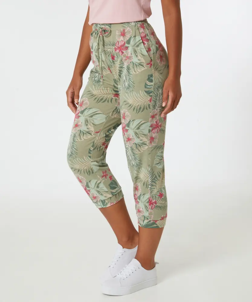 Hosen mit floralem druck Clearance