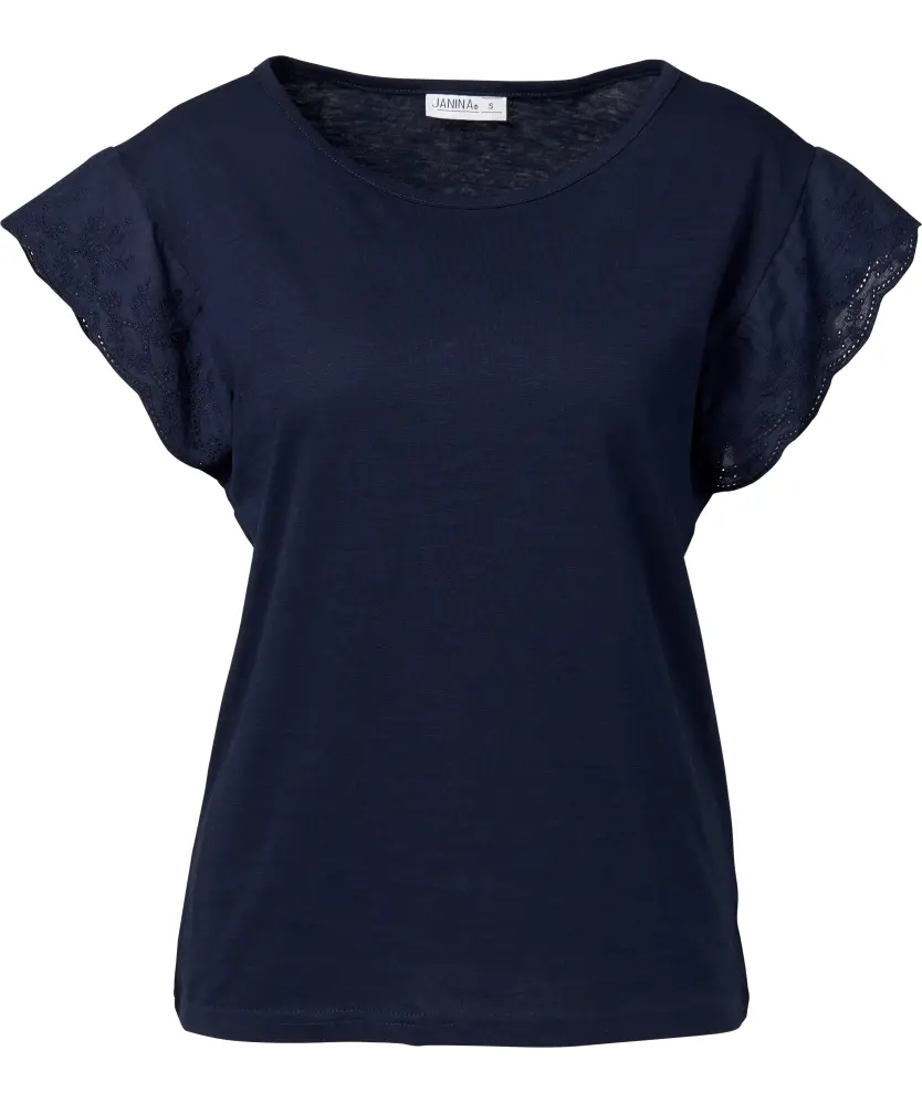 Shirttop in geel/lichtblauw bedrukt | Your Look... for less
