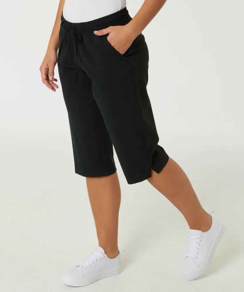 Schwarze Hose Janina, weites Bein