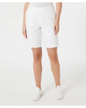 Weiße Twill-Shorts