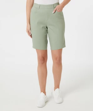 Hellgrüne Twill-Shorts