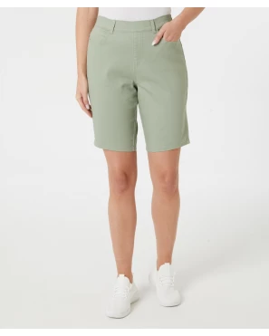 Hellgrüne Twill-Shorts