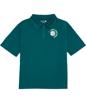 Dunkelgrünes Sport-Poloshirt