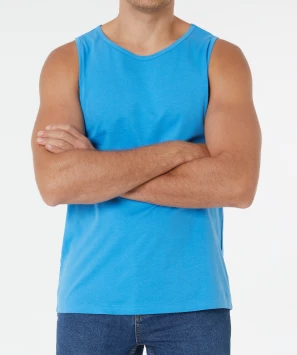 Blauwe tanktop