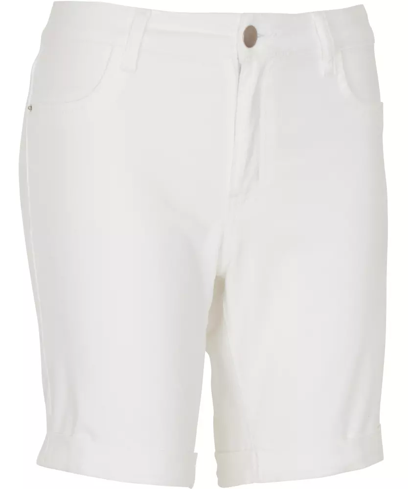 White jean shorts top