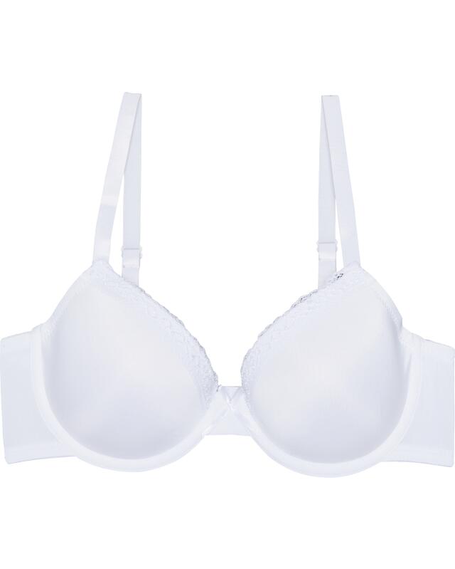 Soutien-gorge à armatures uni femme, blanc à motifs (KiK Einfarbiger Bügel-BH (weiß gemustert)) — KiK, produit allemand authentique au Maroc