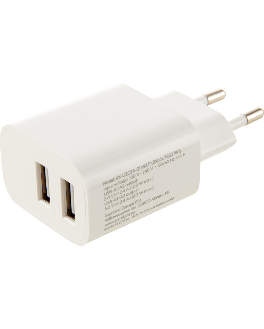 Ładowarka USB 46 g, 2 porty USB-A