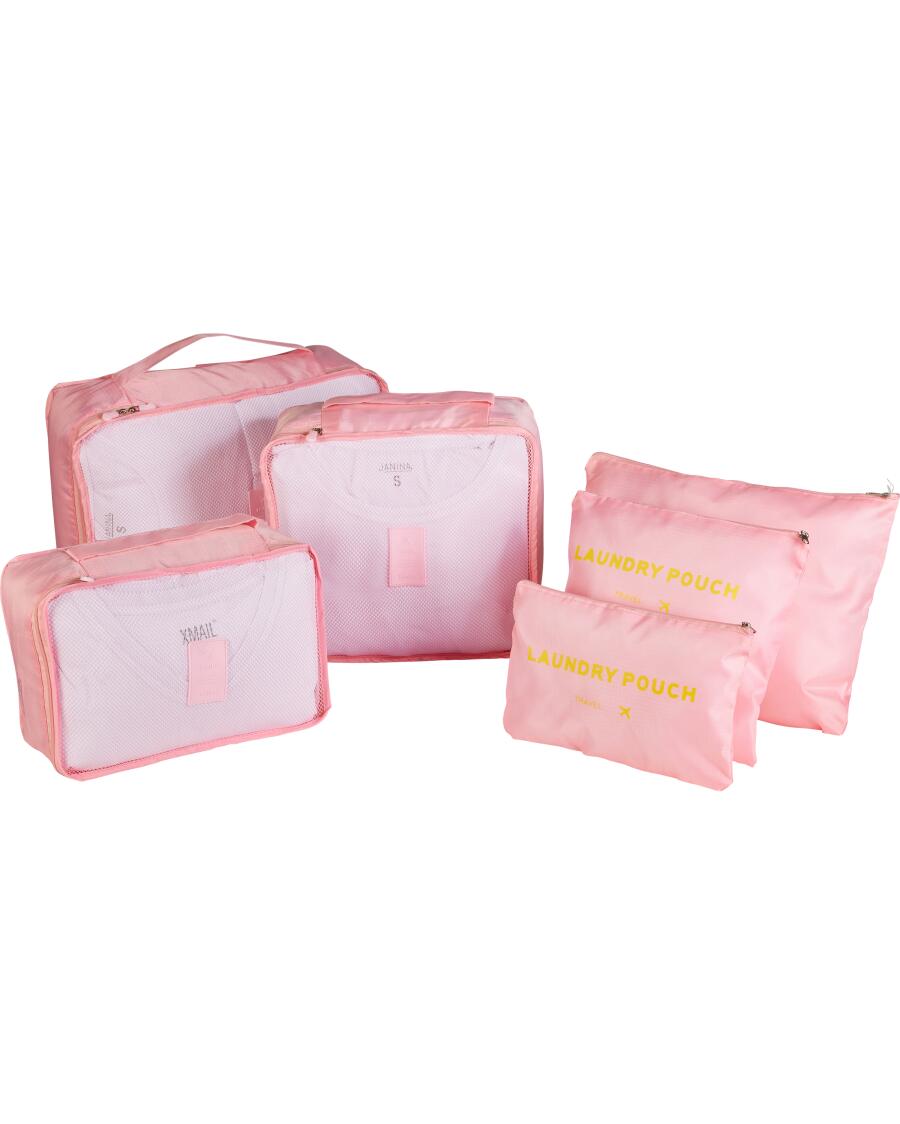 Organizer-Set für Reisen rosa