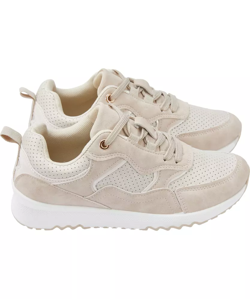 Natuurlijk gekleurde sneakers Janina Schoenveters Art. 1182362 KiK Onlineshop