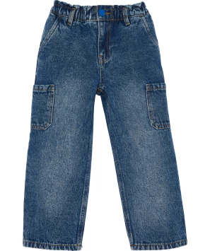 Cargo-Jeans mit weitem Bein