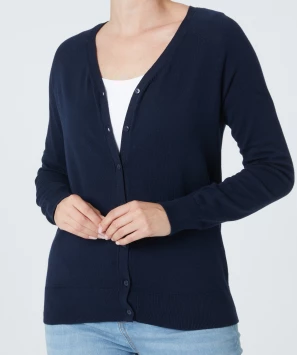 Dunkelblaue Strickjacke