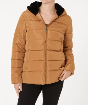 Hellbraune Steppjacke