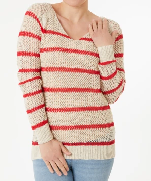 Gestreifter Strickpullover