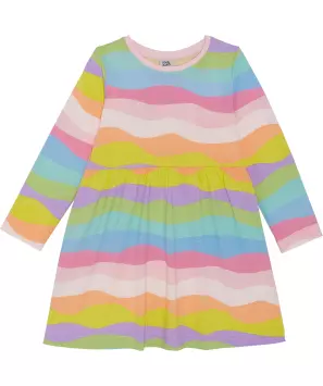 Kleid in Regenbogenfarben