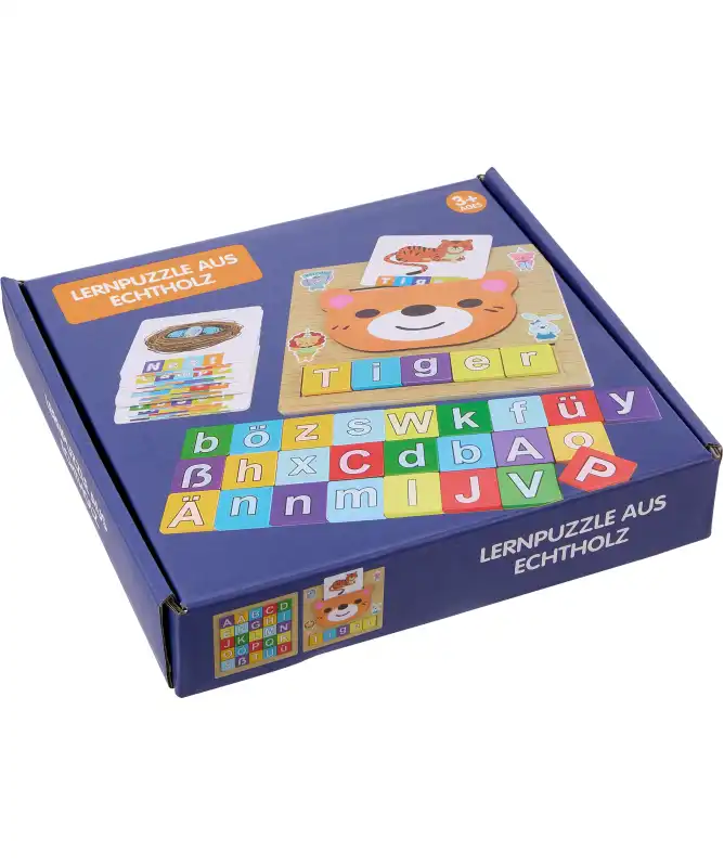 Lernpuzzle aus Echtholz