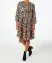 Midikleid Leopardenmuster Leopardendruck