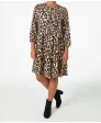 Midikleid Leopardenmuster